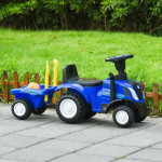Detské odrážadlo - Modrý traktor s prívesom Detské odrážadlo - Modrý traktor s prívesom