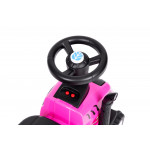Traktor s prívesom, interaktívny volant, zvuky, pre deti, ružový Traktor s prívesom, interaktívny volant, zvuky, pre deti, ružový