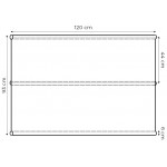 Sedacia podložka na záhradnú hojdačku 120 x 93 cm - šedá