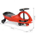 Gravitačné auto pre deti, červené LED kolesá, ECOTOYS