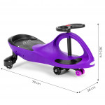Gravitačné auto pre deti, LED kolesá, fialové ECOTOYS