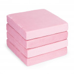 Modulárna rozkladacia pohovka 2-miestna - 8 mäkkých ružových vankúšov