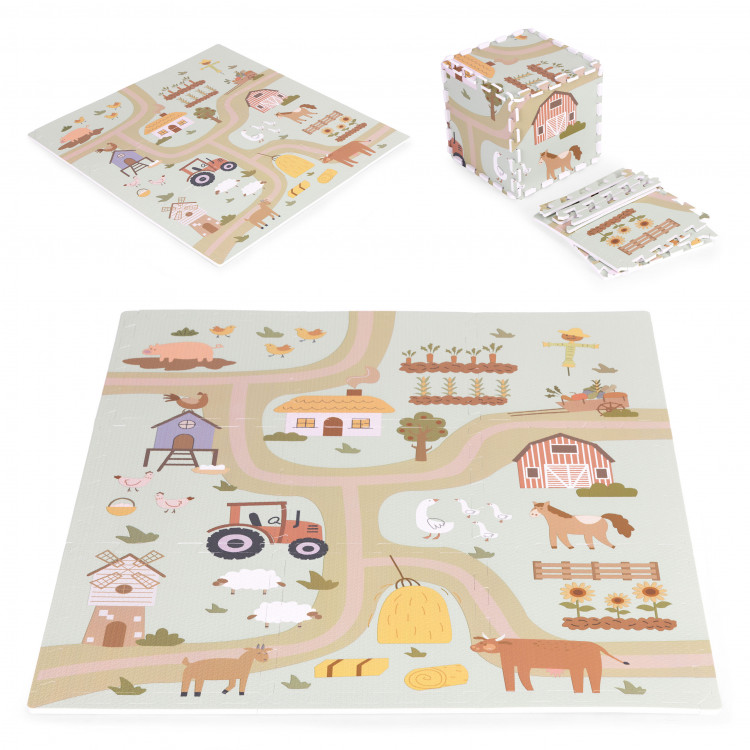 Veľká podložka puzzle z EVA peny pre deti - Farma, 21 ks.