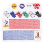 Blackjack Poker Set 500 žetónov 2 balíčky kariet - Uzamykateľné puzdro