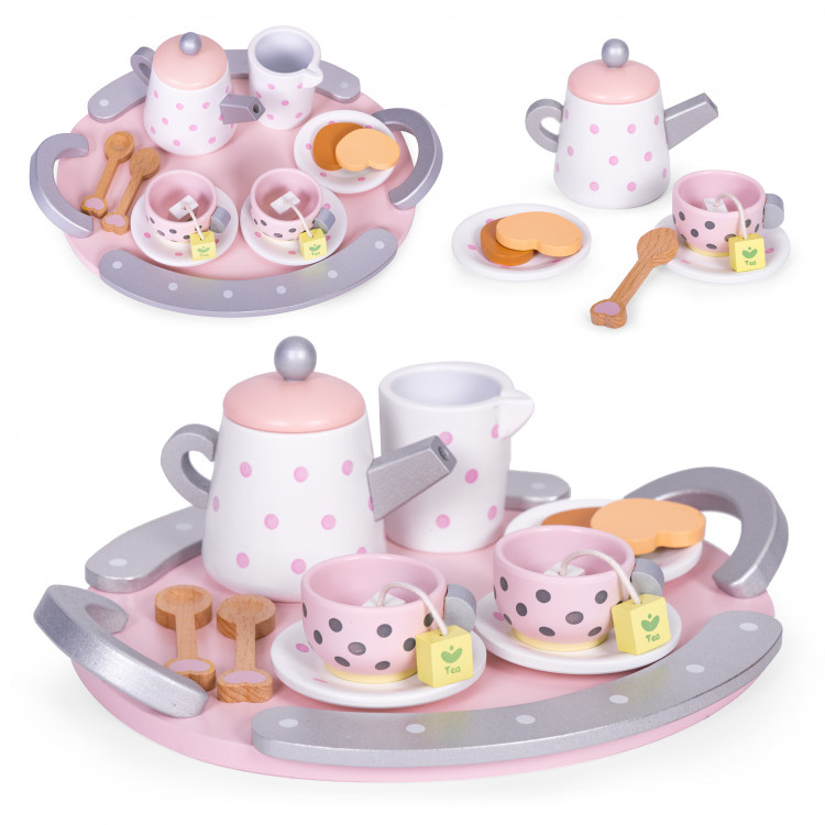 Drevená čajová súprava 15 prvkov ECOTOYS
