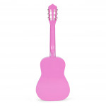 Ružová veľká detská gitara - 34 drevených, 6 kovových a nylonových strún ECOTOYS