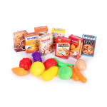 Nákupný košík + 18 doplnkov, ružový