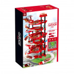 XXL hasičská autogaráž, - 5 úrovní , 82 prvkov, červená