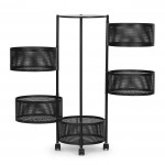 Policový organizér s otočnými policami 5 úrovní kovový ModernHome