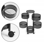 Policový organizér s otočnými policami 5 úrovní kovový ModernHome