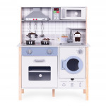 Drevená detská kuchynka - zvuky, LED svetlá, doplnky ECOTOYS