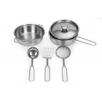 Drevená detská kuchynka - zvuky, LED svetlá, doplnky ECOTOYS