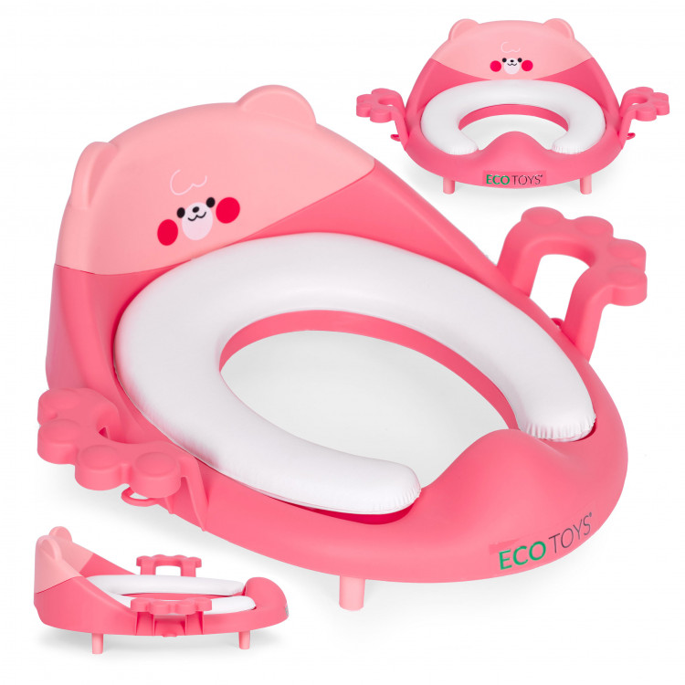 Sedátko na WC pre deti - ružové ECOTOYS