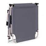 Skladacie záhradné, rybárske ležadlo s matracom a vankúšom, sivá MultiGarden