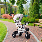 Detská trojkolka, otočná sedačka, biela ECOTOYS