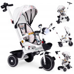 Detská trojkolka, otočná sedačka, biela ECOTOYS