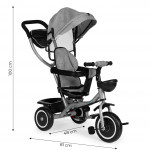 Trojkolka 2v1, otočné sedadlo - šedá ECOTOYS Trojkolka 2v1, otočné sedadlo - šedá ECOTOYS