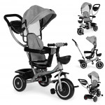 Trojkolka 2v1, otočné sedadlo - šedá ECOTOYS Trojkolka 2v1, otočné sedadlo - šedá ECOTOYS