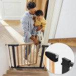 Bezpečnostná závorová brána 74-80 cm na schody a dvere kovové drevo