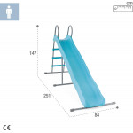 Detská záhradná šmykľavka 244 cm, oceľ plast - 44107 INTEX