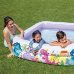 Detský nafukovací bazénik so strieškou DINO - fialový INTEX 57470