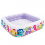 Detský nafukovací bazénik so strieškou DINO - fialový INTEX 57470