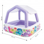 Detský nafukovací bazénik so strieškou DINO - fialový INTEX 57470