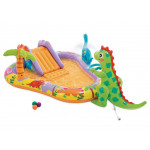Detský nafukovací bazén s vodným ihriskom 201x157x69 cm Dinosaurus - INTEX 56139