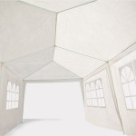 Komerčný záhradný altánok stan 3x6 m, 6 stien - biely MultiGarden