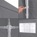 Komerčný záhradný altánok 3x9 m, 8 stien - šedý MultiGarden