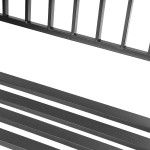 Záhradná lavica s operadlom, kovová konštrukcia