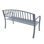 Záhradná lavica s opierkou, kovová konštrukcia - grafit