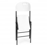 Sada 4 skladacích stoličiek, kovový rám HDPE - biela, ModernHome