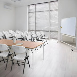 Sada 4 skladacích stoličiek, kovový rám HDPE - biela, ModernHome