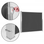 Skladacia markíza 350x180 cm, bočná roleta - antracitová MultiGarden