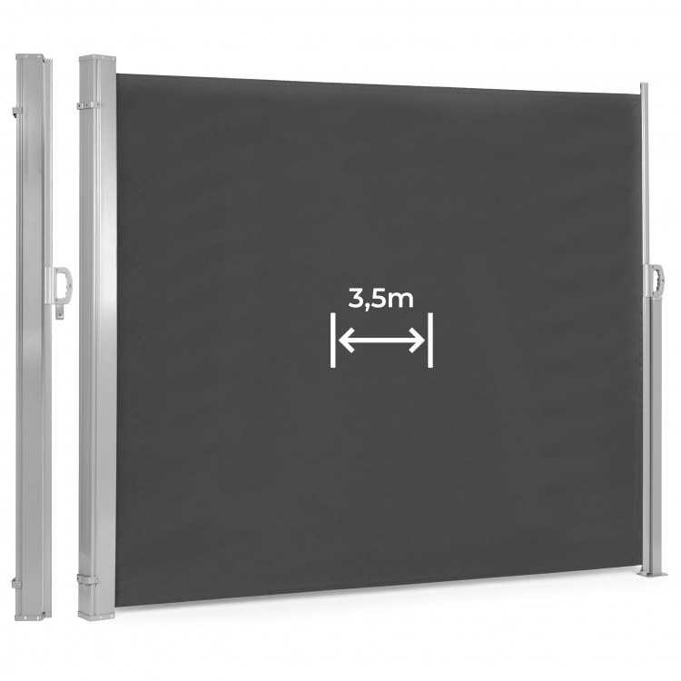 Skladacia markíza 350x180 cm, bočná roleta - antracitová MultiGarden
