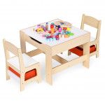 Detská zostava nábytku, stôl + 2 stoličky, tabuľa ECOTOYS