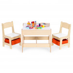 Detská zostava nábytku, stôl + 2 stoličky, tabuľa ECOTOYS