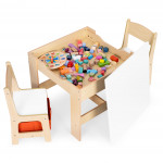 Detská zostava nábytku, stôl + 2 stoličky, tabuľa ECOTOYS