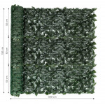 Maskovacia stena, umelý živý plot 500x150 cm, 3 kusy - brečtan zelený