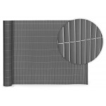 Obojstranná bambusová rohož 100x500 cm na balkón terasu plot - antracit MultiGarden