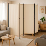 Skladací 4-panelový paraván, zástena 167x216 cm - béžová MultiGarden Skladací 4-panelový paraván, zástena 167x216 cm - béžová MultiGarden