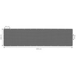 Tieniaca sieť na balkón s príslušenstvom 100x500 cm - sivá MultiGarden