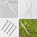 Záhradný skladací stan 3x3 m, automatická strieška, sivá MultiGarden