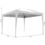 Záhradný skladací stan 3x3 m, automatická strieška, biela MultiGarden