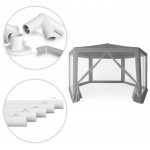 Komerčný záhradný stan 2x2x2 m s moskytiérou sivý MultiGarden