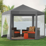 Komerčný záhradný stan 2x2x2 m s moskytiérou sivý MultiGarden