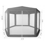 Komerčný záhradný stan 2x2x2 m s moskytiérou sivý MultiGarden