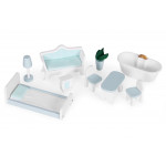 Domček pre bábiky Alice, 3 poschodia, 4 izby, 9 kusov nábytku ECOTOYS