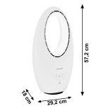 Bezlopatkový stojaci ventilátor 60W, 3 prevádzkové režimy, LED podsvietenie